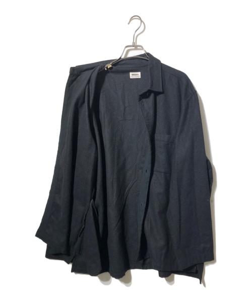 BRENA（ブレナ）BRENA (ブレナ) ウールシャツジャケット ブラック サイズ:48の古着・服飾アイテム