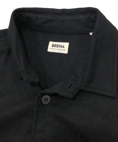 BRENA（ブレナ）BRENA (ブレナ) ウールシャツジャケット ブラック サイズ:48の古着・服飾アイテム