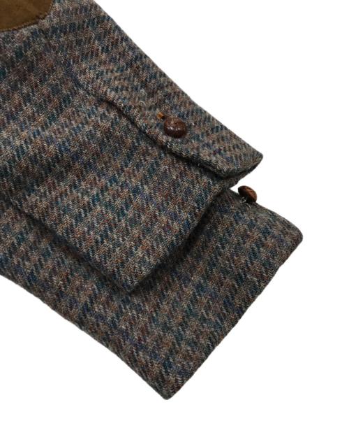 POLO RALPH LAUREN（ポロ・ラルフローレン）POLO RALPH LAUREN (ポロ・ラルフローレン) エルボーパッチクルミボタンチェック3Bジャケット ベージュ サイズ:表記なしの古着・服飾アイテム