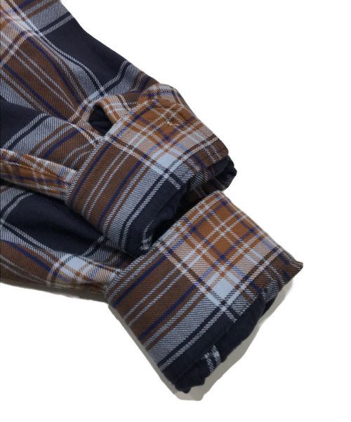 SIMPLY COMPLICATED（シンプリーコンプリケイティド）SIMPLY COMPLICATED (シンプリーコンプリケイティド) SC PLAID SHIRT ブラウン×ネイビー サイズ:1の古着・服飾アイテム