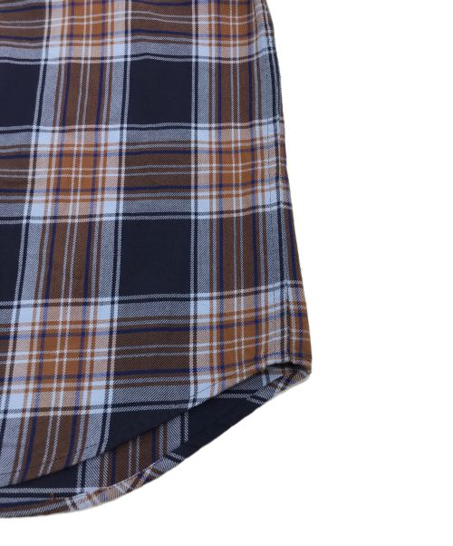 SIMPLY COMPLICATED（シンプリーコンプリケイティド）SIMPLY COMPLICATED (シンプリーコンプリケイティド) SC PLAID SHIRT ブラウン×ネイビー サイズ:1の古着・服飾アイテム