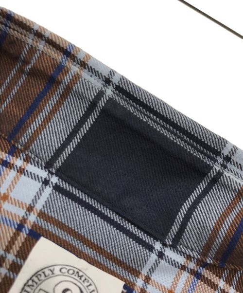 SIMPLY COMPLICATED（シンプリーコンプリケイティド）SIMPLY COMPLICATED (シンプリーコンプリケイティド) SC PLAID SHIRT ブラウン×ネイビー サイズ:1の古着・服飾アイテム