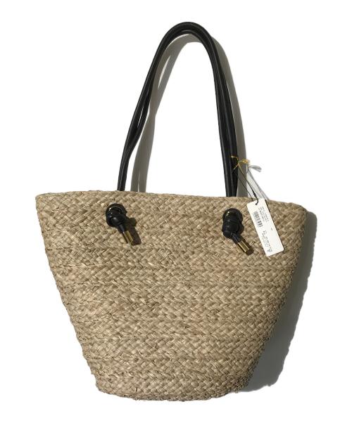 VIOLAd'ORO（ヴィオラドーロ）VIOLAd'ORO (ヴィオラドーロ) ラフィア牛革バッグ アイボリーの古着・服飾アイテム