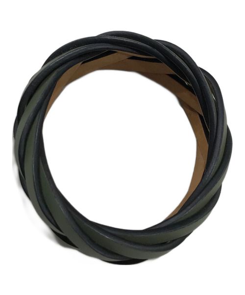 LOEWE（ロエベ）LOEWE (ロエベ) ブレイデッド バングル グリーンの古着・服飾アイテム