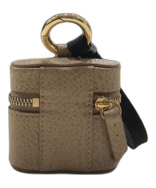 Maison Margiela（メゾンマルジェラ）Maison Margiela (メゾンマルジェラ) ロゴレザーair podsケース ベージュの古着・服飾アイテム