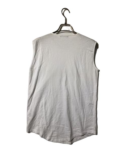 BALMAIN（バルマン）BALMAIN (バルマン) ロゴノースリーブカットソー ホワイト サイズ:34の古着・服飾アイテム