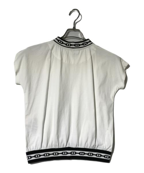 HERMES（エルメス）HERMES (エルメス) シェーヌダンクル柄カットソー ホワイト サイズ:36の古着・服飾アイテム