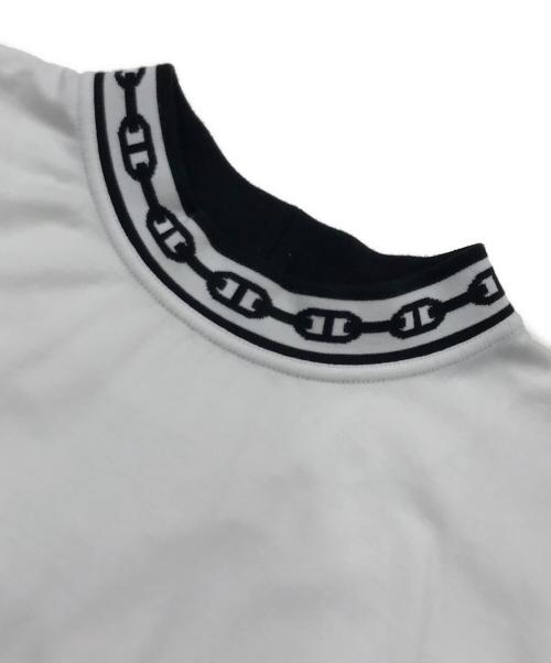 HERMES（エルメス）HERMES (エルメス) シェーヌダンクル柄カットソー ホワイト サイズ:36の古着・服飾アイテム