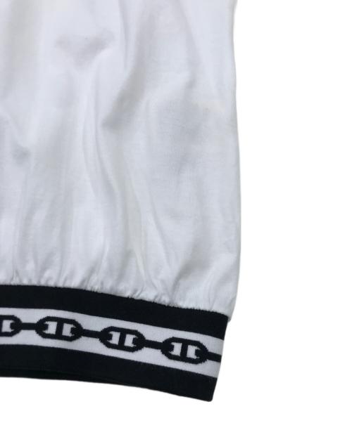 HERMES（エルメス）HERMES (エルメス) シェーヌダンクル柄カットソー ホワイト サイズ:36の古着・服飾アイテム