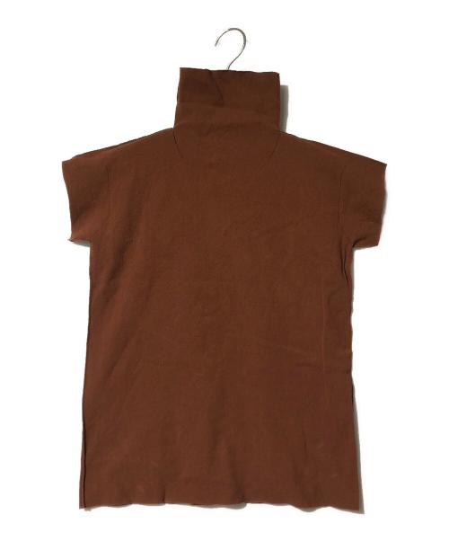 ISSEY MIYAKE（イッセイミヤケ）ISSEY MIYAKE (イッセイミヤケ) ショートスリーブタートルカットソー ブラウン サイズ:2の古着・服飾アイテム