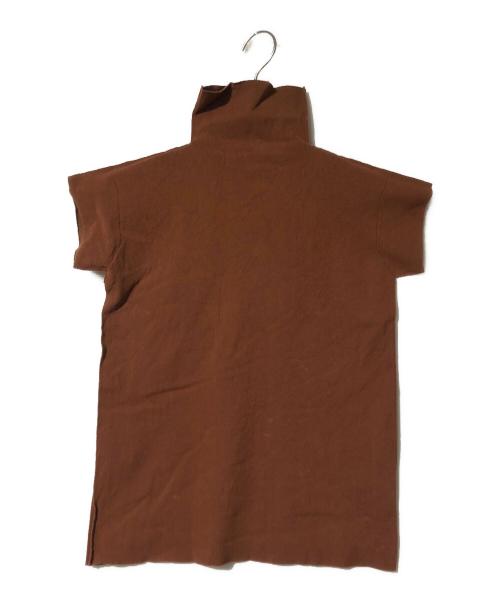 ISSEY MIYAKE（イッセイミヤケ）ISSEY MIYAKE (イッセイミヤケ) ショートスリーブタートルカットソー ブラウン サイズ:2の古着・服飾アイテム