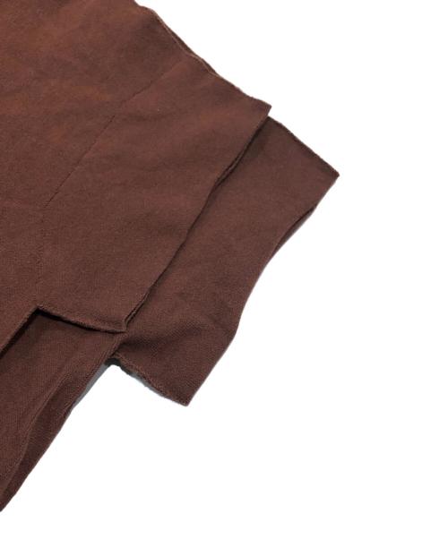 ISSEY MIYAKE（イッセイミヤケ）ISSEY MIYAKE (イッセイミヤケ) ショートスリーブタートルカットソー ブラウン サイズ:2の古着・服飾アイテム