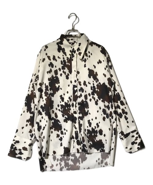 INSCRIRE（アンスクリア）INSCRIRE (アンスクリア) 柄シャツ ブラウン×ホワイト サイズ:FREEの古着・服飾アイテム