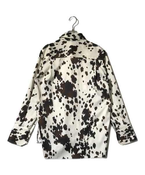 INSCRIRE（アンスクリア）INSCRIRE (アンスクリア) 柄シャツ ブラウン×ホワイト サイズ:FREEの古着・服飾アイテム