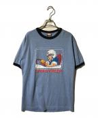 TNTティーエヌティー）の古着「90's トリムTシャツ」｜ブルー