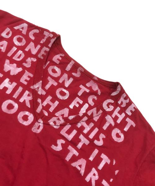 MARTIN MARGIELA（マルタン・マルジェラ）MARTIN MARGIELA (マルタン・マルジェラ) 初期 AIDS TEE レッド サイズ:表記なしの古着・服飾アイテム