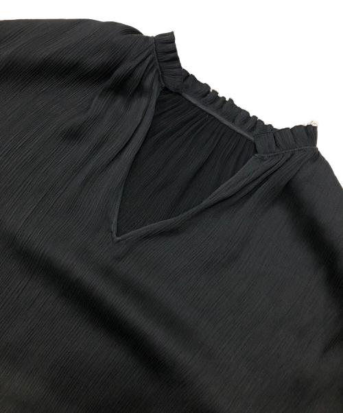 Plage（プラージュ）Plage (プラージュ) サテン楊柳ブラウス ブラック サイズ:FREEの古着・服飾アイテム