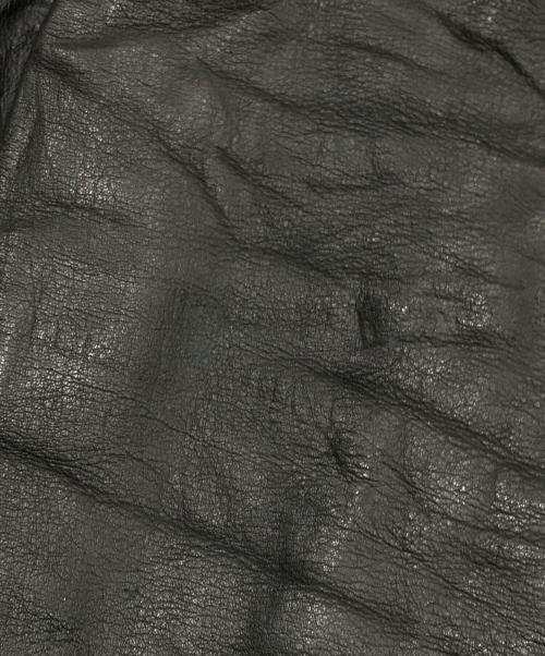 Junhashimoto（ジュンハシモト）Junhashimoto (ジュンハシモト) SPY WASHABLE CALF ZIP LEATHER JACKET ブラック サイズ:4の古着・服飾アイテム