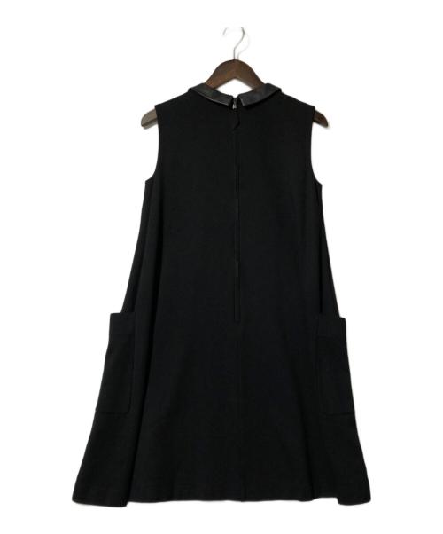 FOXEY NEWYORK（フォクシーニューヨーク）FOXEY NEWYORK (フォクシーニューヨーク) ノースリーブワンピース ブラック サイズ:40の古着・服飾アイテム