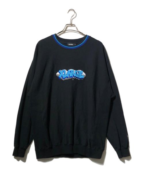 X-LARGE（エクストララージ）X-LARGE (エクストララージ) GRAFFITI CREWNECK SWEAT（グラフィティ　クルーネック　スウェット） ブラック サイズ:Lの古着・服飾アイテム