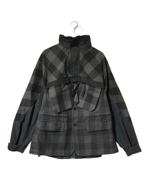 sacai（サカイ）sacai (サカイ) Buffalo Check Blouson ブラック サイズ:3の古着・服飾アイテム