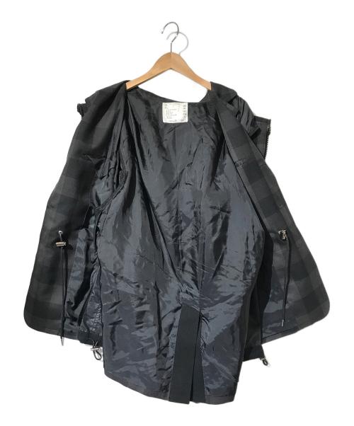 sacai（サカイ）sacai (サカイ) Buffalo Check Blouson ブラック サイズ:3の古着・服飾アイテム