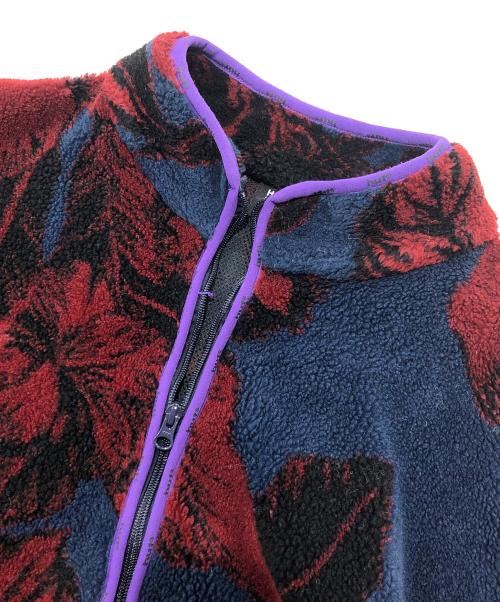 HUF（ハフ）HUF (ハフ) SATIVA FLORAL F/Z SHERPA レッド×ネイビー サイズ:XXLの古着・服飾アイテム