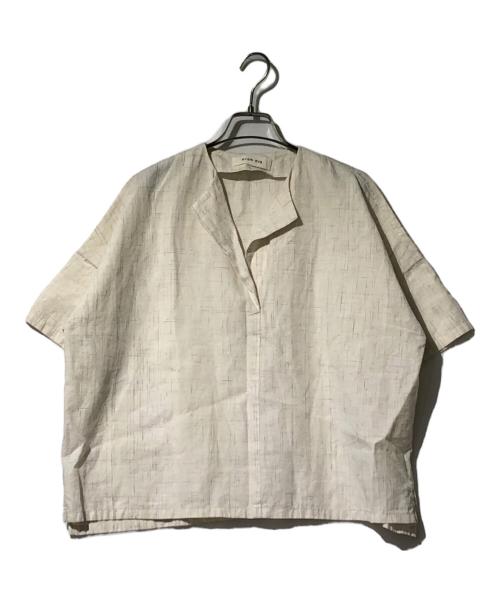 evam eva（エヴァムエヴァ）evam eva (エヴァムエヴァ) linen pattern pullover antique アイボリー サイズ:Mの古着・服飾アイテム