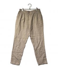 evam eva（エヴァムエヴァ）の古着「raising linen easy tuck pants」｜ベージュ