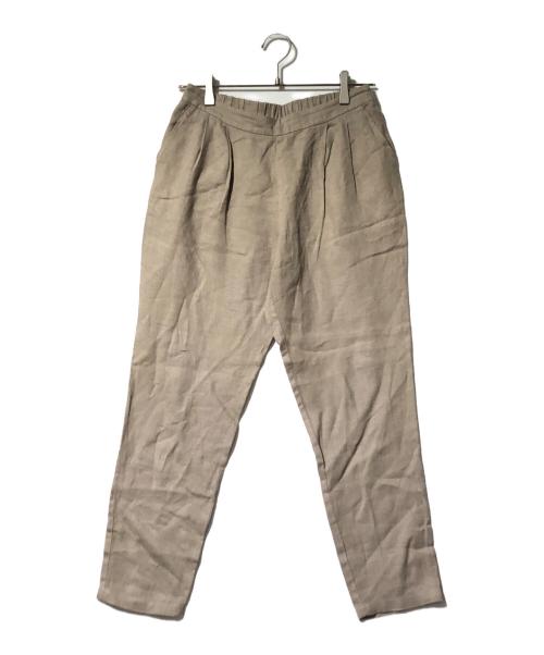 evam eva（エヴァムエヴァ）evam eva (エヴァムエヴァ) raising linen easy tuck pants ベージュ サイズ:1の古着・服飾アイテム