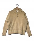 AMI Alexandre Mattiussiアミアレクサンドルマテュッシ）の古着「ヘアリーライトポロ メンズ アクアマリン」｜ベージュ