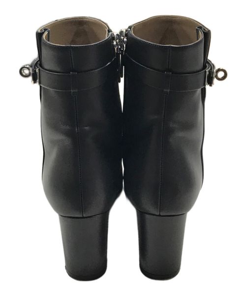 HERMES（エルメス）HERMES (エルメス) ケリー ショート レザー ブーツ ブラック サイズ:SIZE 38 1/2の古着・服飾アイテム
