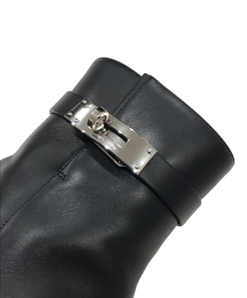 HERMES（エルメス）HERMES (エルメス) ケリー ショート レザー ブーツ ブラック サイズ:SIZE 38 1/2の古着・服飾アイテム