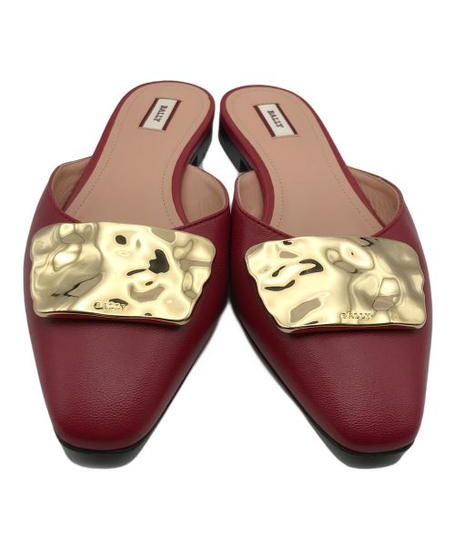 BALLY（バリー）BALLY (バリー) レザーミュール レッド サイズ:37の古着・服飾アイテム