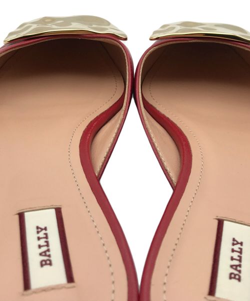 BALLY（バリー）BALLY (バリー) レザーミュール レッド サイズ:37の古着・服飾アイテム