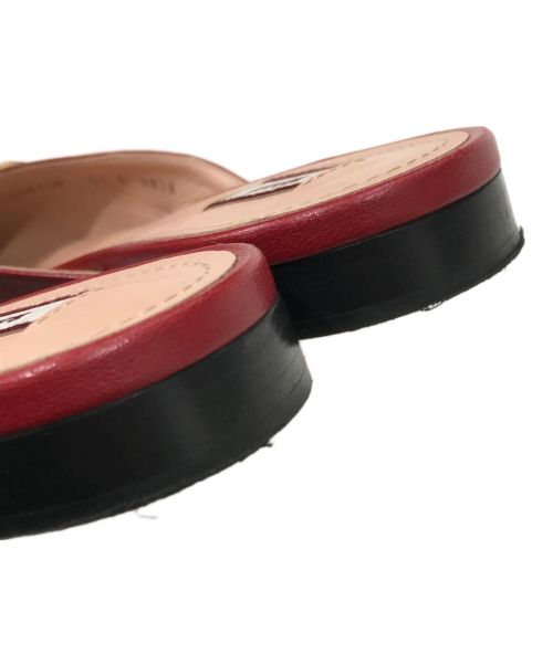 BALLY（バリー）BALLY (バリー) レザーミュール レッド サイズ:37の古着・服飾アイテム