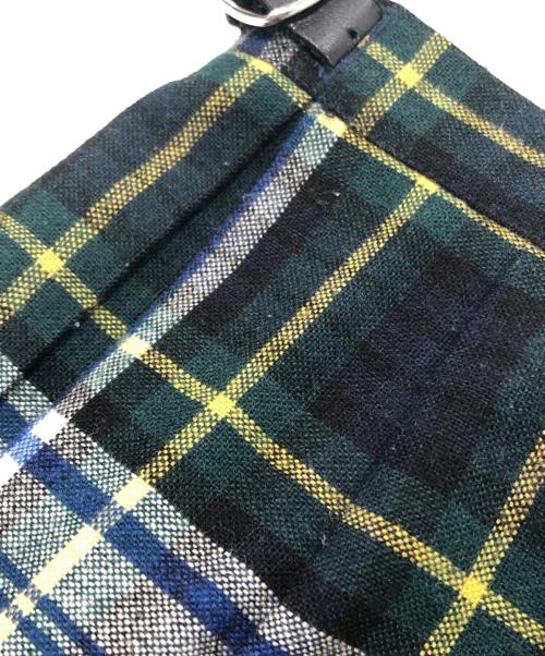 O'NEIL OF DUBLIN（オニールオブダブリン）O'NEIL OF DUBLIN (オニールオブダブリン) ウールブレンドチェックラップスカート グリーン サイズ:36の古着・服飾アイテム