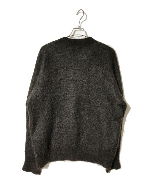 NKNIT（エヌニット）NKNIT (ンニット) ウェーブパターン モヘア ニット ブルー×ブラウン サイズ:FREEの古着・服飾アイテム