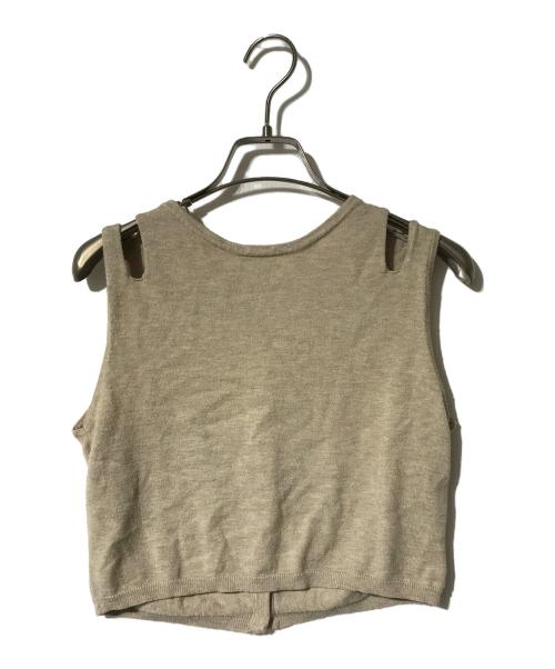 willfully（ウィルフリー）willfully (ウィルフリー) slit tank & seed stitch CD knit ensemble ベージュ サイズ:FREEの古着・服飾アイテム