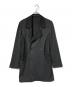 Yohji Yamamoto FEMME（ヨウジヤマモトファム）の古着「96AW ニット切替デザインジャケット」｜ブラック