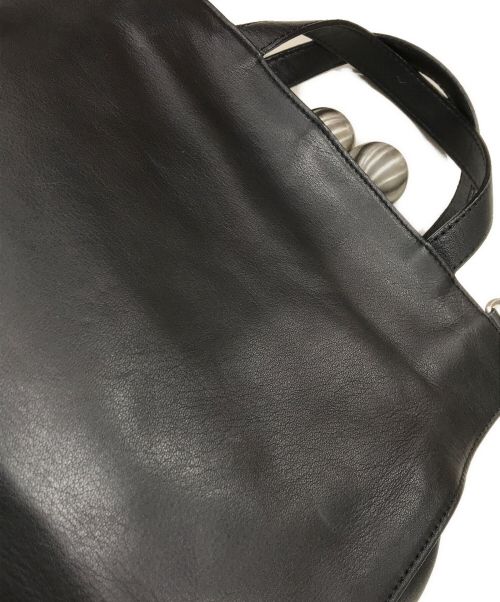 kawa-kawa（カワカワ）kawa-kawa (カワカワ) 2WAYがま口ショルダーバッグ ブラックの古着・服飾アイテム