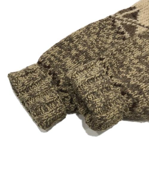 POLO RALPH LAUREN（ポロ・ラルフローレン）POLO RALPH LAUREN (ポロ・ラルフローレン) ウールシルクブレンドノルディックセーター ベージュ サイズ:Mの古着・服飾アイテム