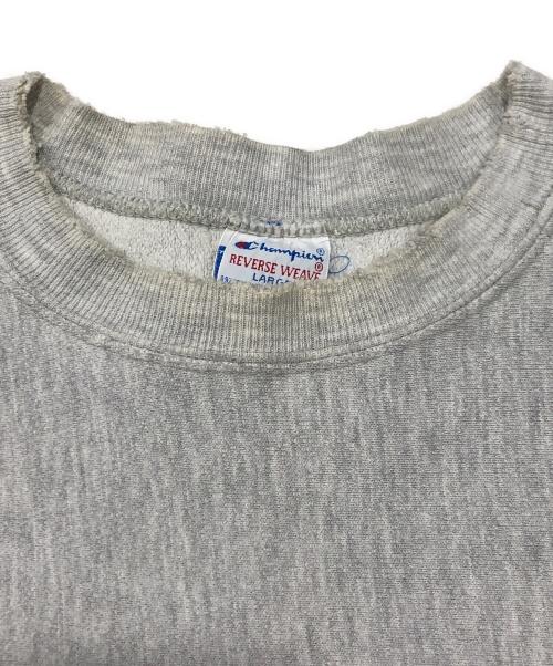 Champion REVERSE WEAVE（チャンピオン リバース ウィーブ）Champion REVERSE WEAVE (チャンピオン リバース ウィーブ) 90s プリントスウェット グレー×ブラウン サイズ:Ｌの古着・服飾アイテム