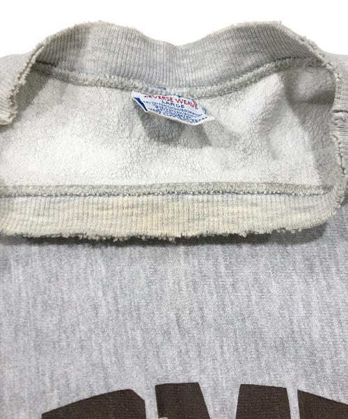 Champion REVERSE WEAVE（チャンピオン リバース ウィーブ）Champion REVERSE WEAVE (チャンピオン リバース ウィーブ) 90s プリントスウェット グレー×ブラウン サイズ:Ｌの古着・服飾アイテム
