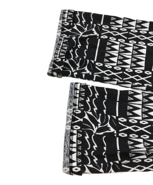 m's braque（エムズブラック）m's braque (エムズブラック) Manhole 別注陶芸柄カフタンシャツ ブラック×ホワイト サイズ:Ｍの古着・服飾アイテム