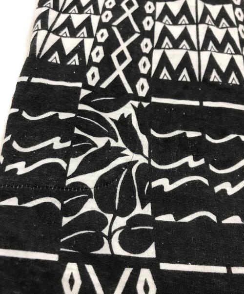 m's braque（エムズブラック）m's braque (エムズブラック) Manhole 別注陶芸柄カフタンシャツ ブラック×ホワイト サイズ:Ｍの古着・服飾アイテム