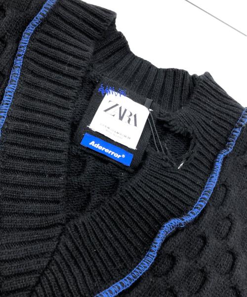 ZARA（ザラ）ZARA (ザラ) ADER error (アーダーエラー) コラボクラッシュベスト ブラック サイズ:S-M 未使用品の古着・服飾アイテム