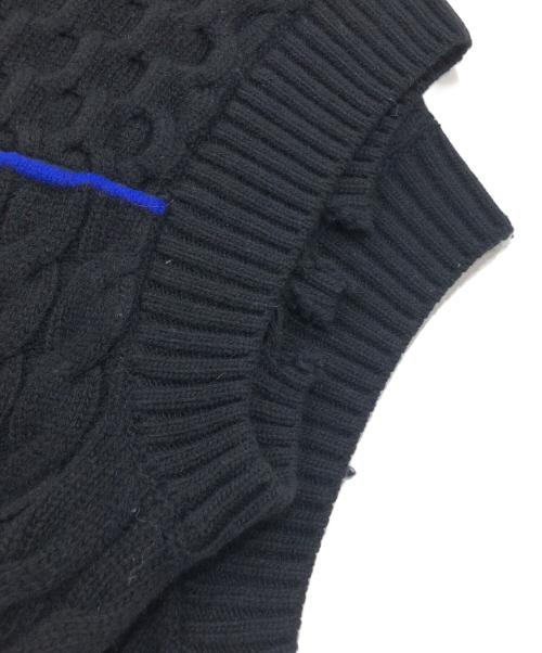 ZARA（ザラ）ZARA (ザラ) ADER error (アーダーエラー) コラボクラッシュベスト ブラック サイズ:S-M 未使用品の古着・服飾アイテム