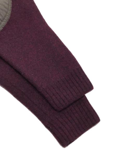 C.C. Filson（フィルソン）C.C. Filson (フィルソン) エルボーパッチ付ウールハイネックニット ボルドー サイズ:Lの古着・服飾アイテム