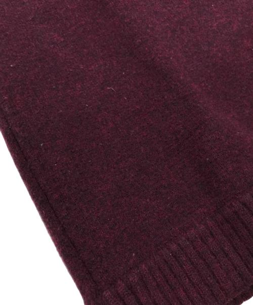 C.C. Filson（フィルソン）C.C. Filson (フィルソン) エルボーパッチ付ウールハイネックニット ボルドー サイズ:Lの古着・服飾アイテム